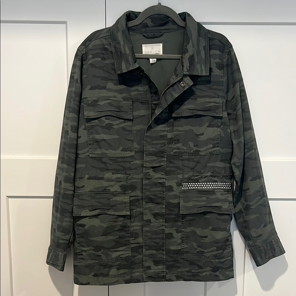 Caslon Green Utility Jacket with Relaxed Fit